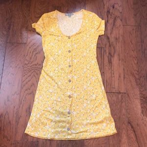 Yellow floral dress